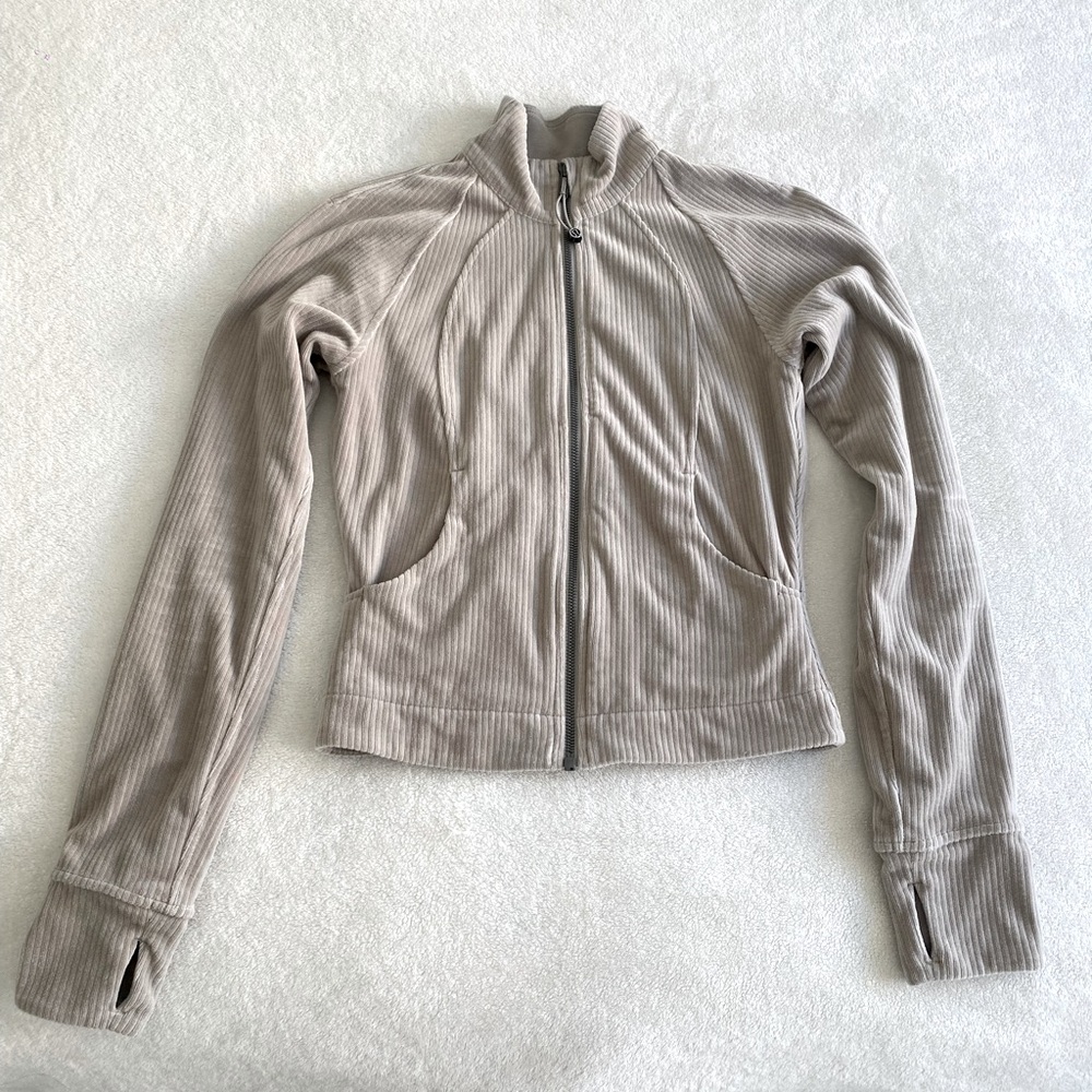 Lululemon Scuba Track Velvet Cord Jacket